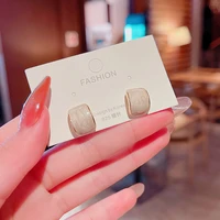 new classic white quicksand metal earrings for woman fashion korean jewelry elegant luxury party girls unusual earrings