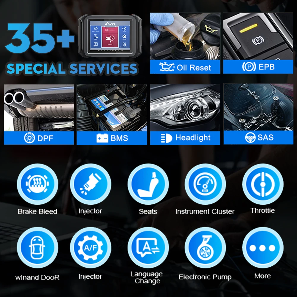 Автомобильный сканер XTOOL D9 Топологическая карта двунаправленное управление