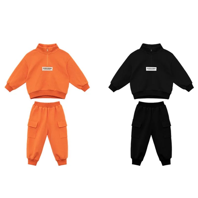 Baby Boys Half Zip Sweatshirt + Sweatpant Kids Tracksuit Children Outfit Jumper Jogger Track Pant Sets Spring Autumn 1-12 Years