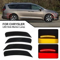 for chrysler pacifica 2017 2022 voyager 2020 2022 smoked clear lens amberred full led front rear side marker light