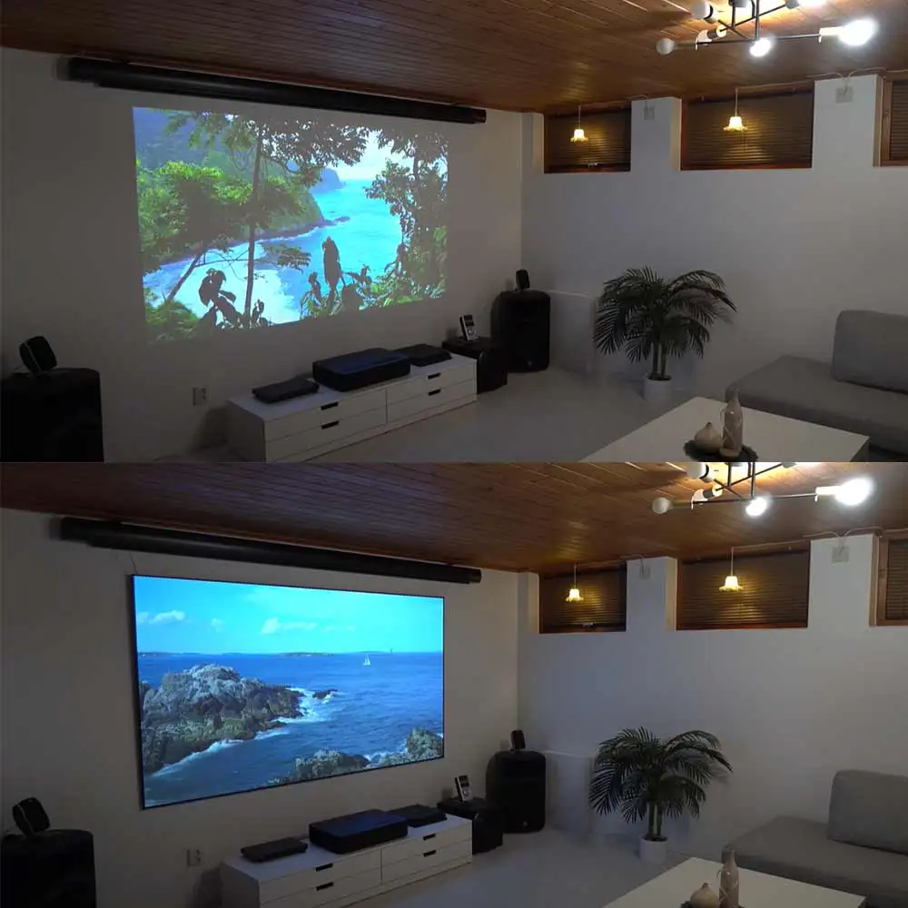 Новый 135 дюймовый экран проектора ALR 16:9 с фиксированной рамкой защита от