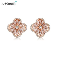 luoteemi new arrival hot trendy delicate sweet acrylic flower stud earrings unique jewelry statement accessories for women