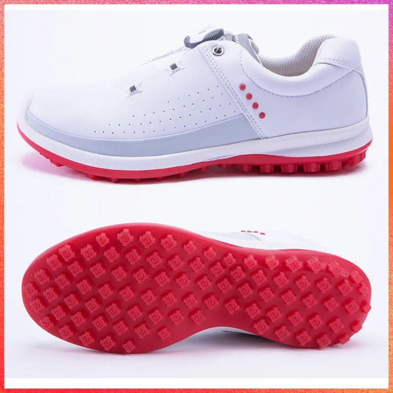 Brand PGM Women Golf Shoes Waterproof Lightweight Knob Buckle Comfortable Sport Shoes for Golfers Anti Slip Walking Sneakers