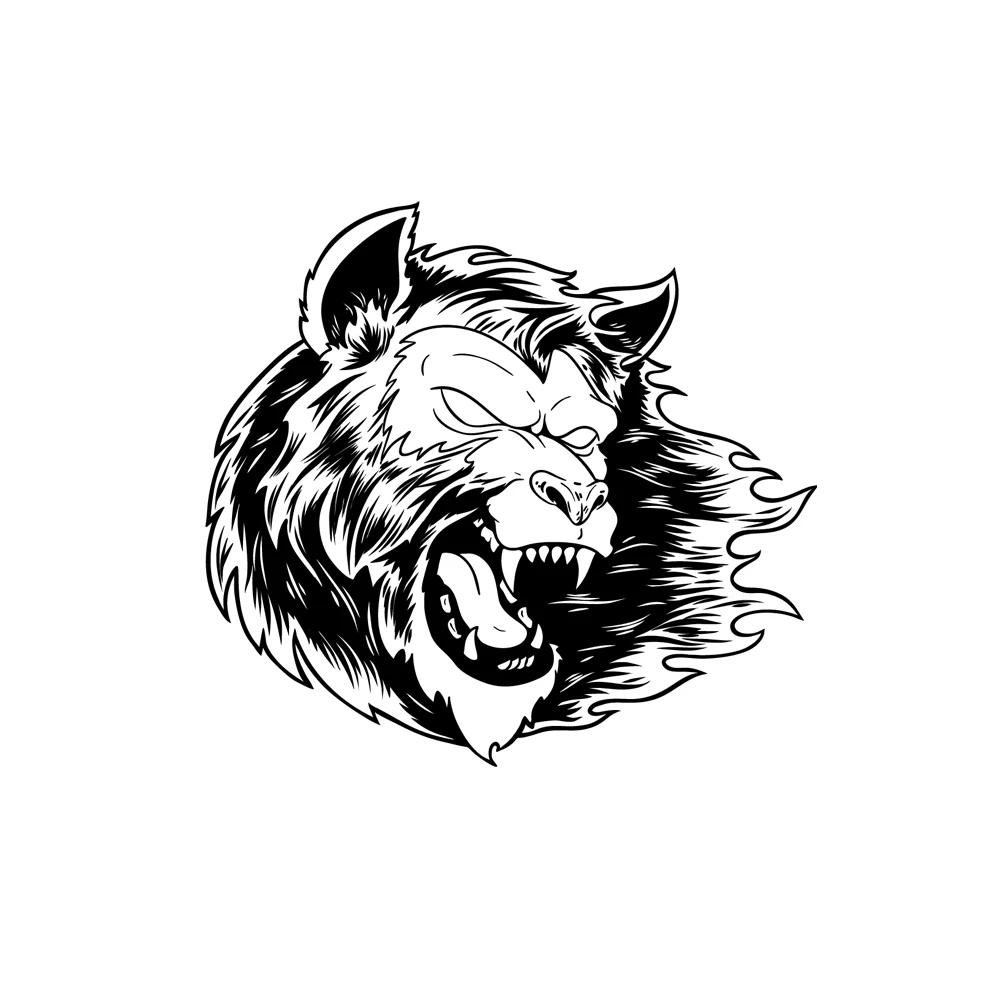 

Fierce Bear Car Styling Stickers, Die Cut Vinyl Stickers and Decals, Personalized Car Tuning Accessories for Volkswagen Golf/Aud