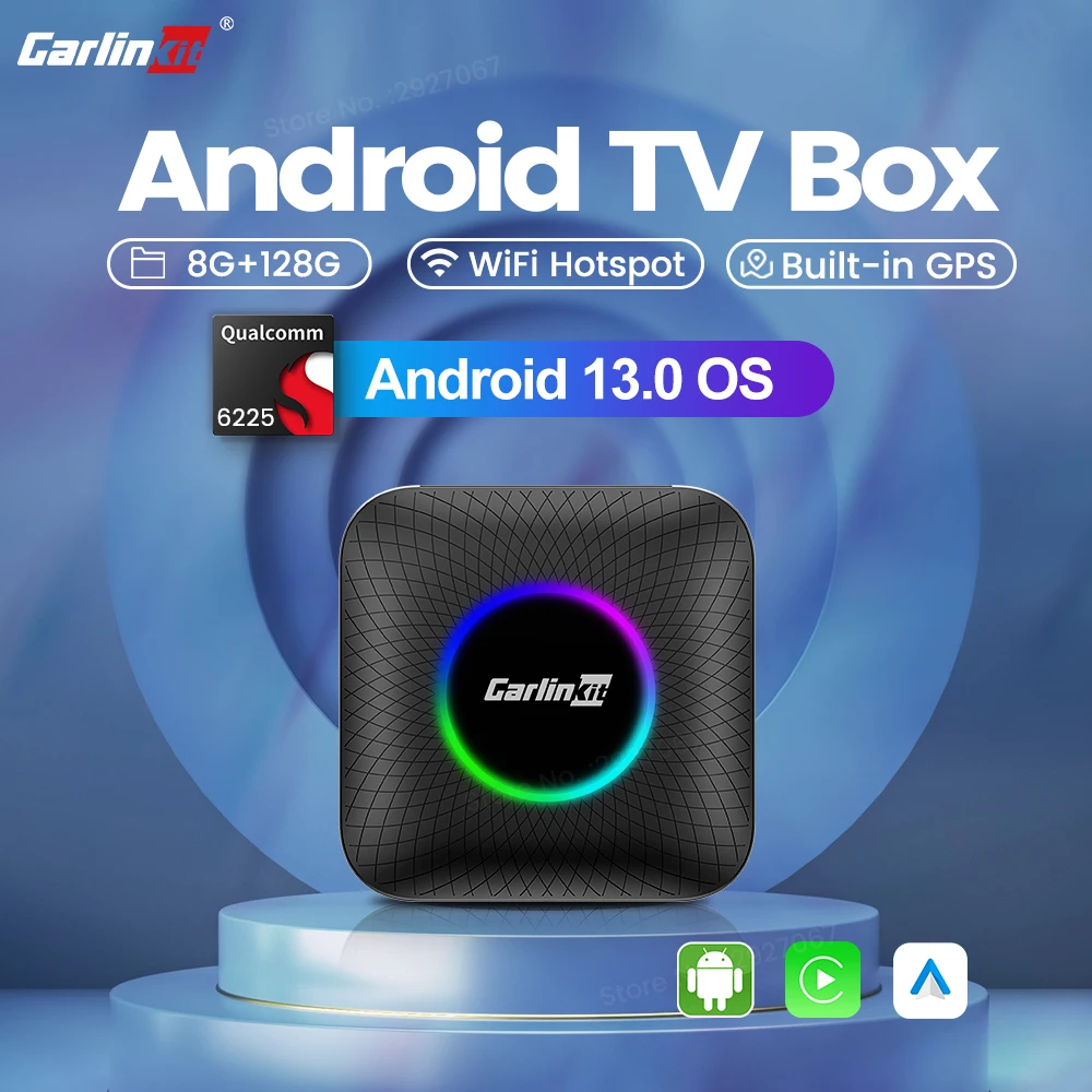 CarlinKit Android 13 CarPlay Ai Box SM6225 8 ядер 8G + 128G беспроводной Smart Car TV Авто поддержка 512 Гб SD