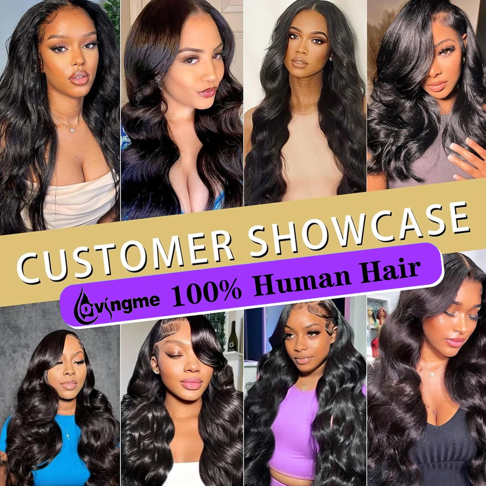 Бразильская волнистая искусственная кожа с 13x4 фронтальной застежкой 4x4 HD