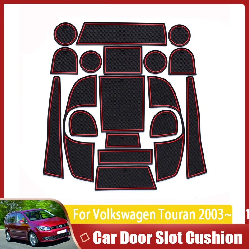 

Car Slot Hole Pads For Volkswagen VW Touran MK1 2003~2015 Auto Cushion Rubber Phone Gate Slot Pad Gel Rubber Mat Car Accessories