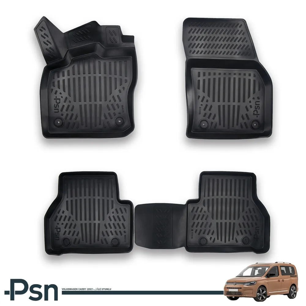 

3D Pool Car Mats for Volkswagen Caddy After 2021 Auto Interior Carpet Protector Accessories Rubber Luxury Floor Non Slip PSN