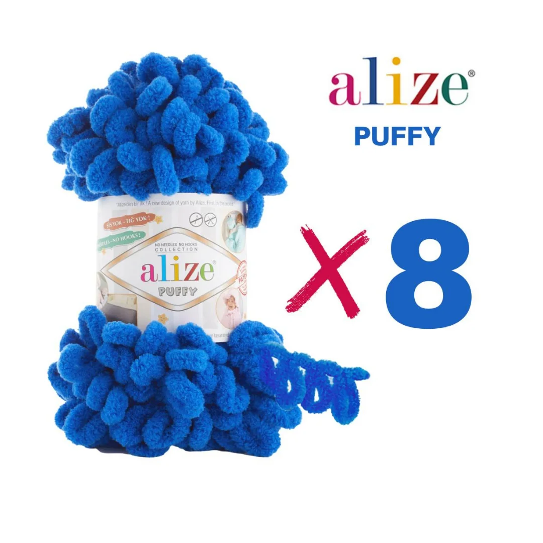 

Alize Puffy Soft Plush Yarn for Knitting Amigurumi DIY No Hook & Needle Baby Kids Knitwear Scarf Blanket Sweater Beanie Cardigan