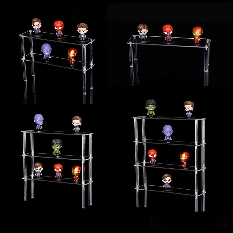 

Acrylic Riser Display Shelf for Amiibo Funko POP Figures, Cosmetics,Perfume,Doll,Cupcake;Display Stand for Decoration Organizer