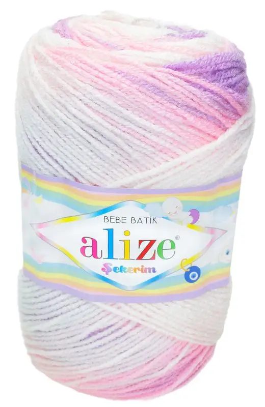 Пряжа Alize Sekerim Batik для вязания детских свитеров, пледов и шапок, DIY, спицы, крючок, нитки, рукоделие.