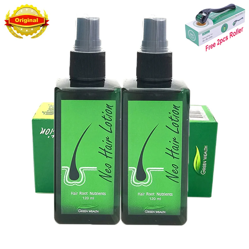2pcs Original Thailand Hair Growth Oil Neo Hair Lotion 120ml Treatment Hair Root Nutrients Anti-Loss Hair Sprays Repair Scalp