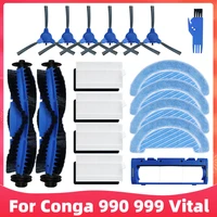 for cecotec conga 990 vital conga 999 vital robot vacuum cleaner replacement spare parts main side brush hepa filter mop rag