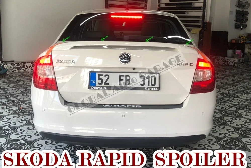

Для Skoda Rapid Sedan 2012-2017 спойлер крыло автомобильный аксессуар универсальные Спойлеры автомобильная антенна автомобильный Стайлинг рассеиватели разветвитель