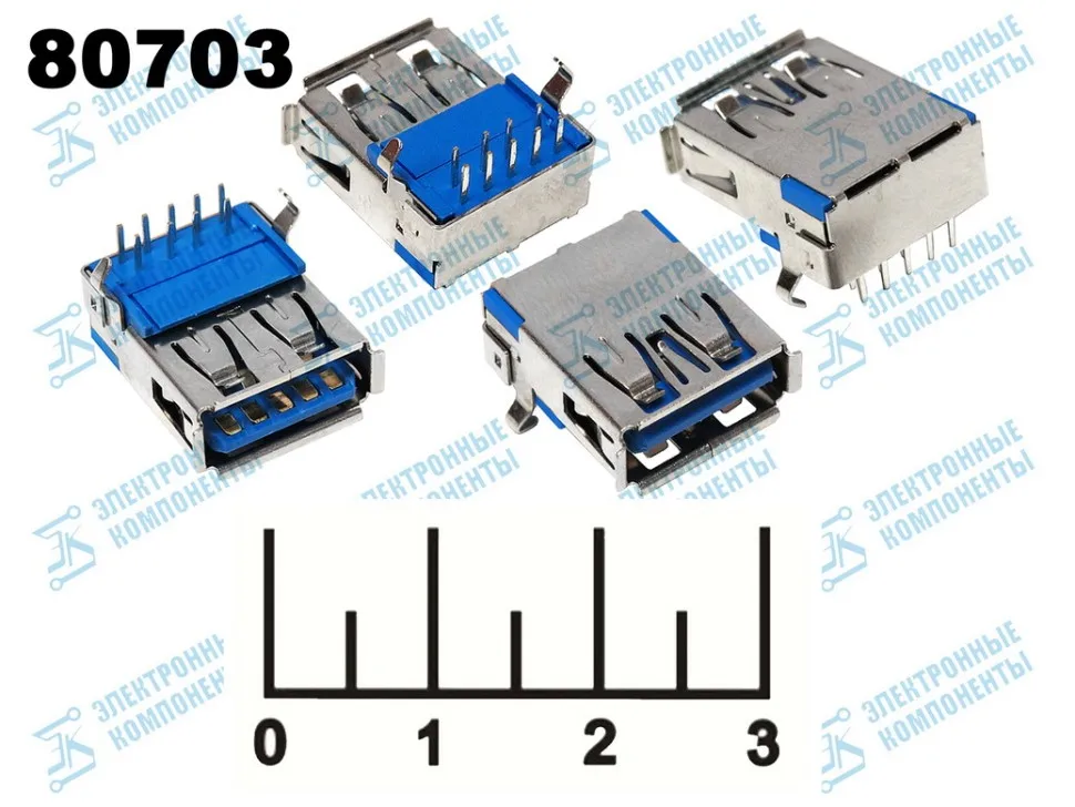 Разъем USB 3.0 гнездо на плату (G46Y) Разъем USB 3.0 гнездо на плату (G46Y)