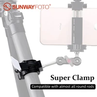 sunwayfoto cc 01t super clamp with qr plate for phonedji osmo %ef%bc%8cgopro bike clampbike phone mount clamp adjustable