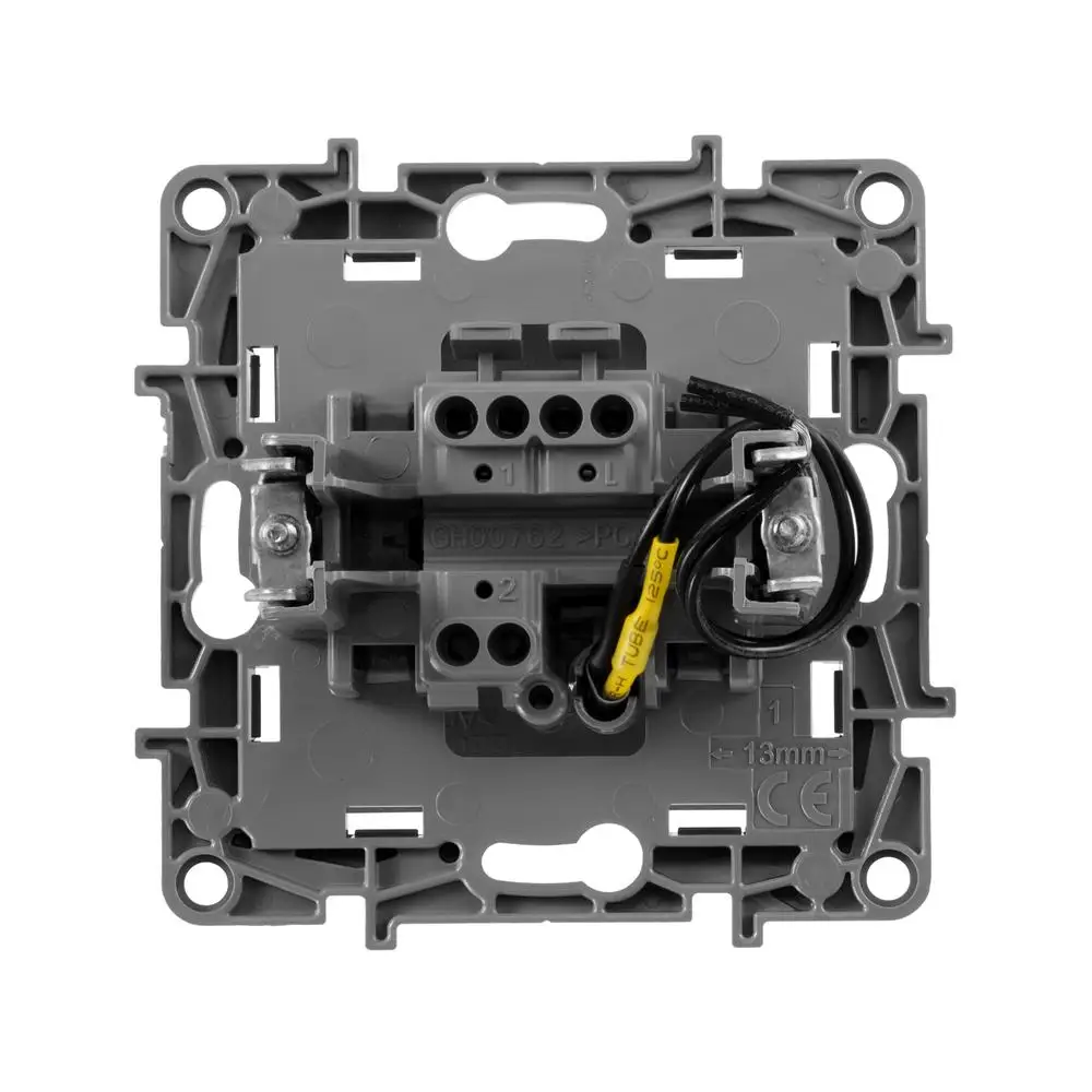 Legrand Etika Алюминий Выключатель 1-клавишный с подсветкой/индикацией автоматические