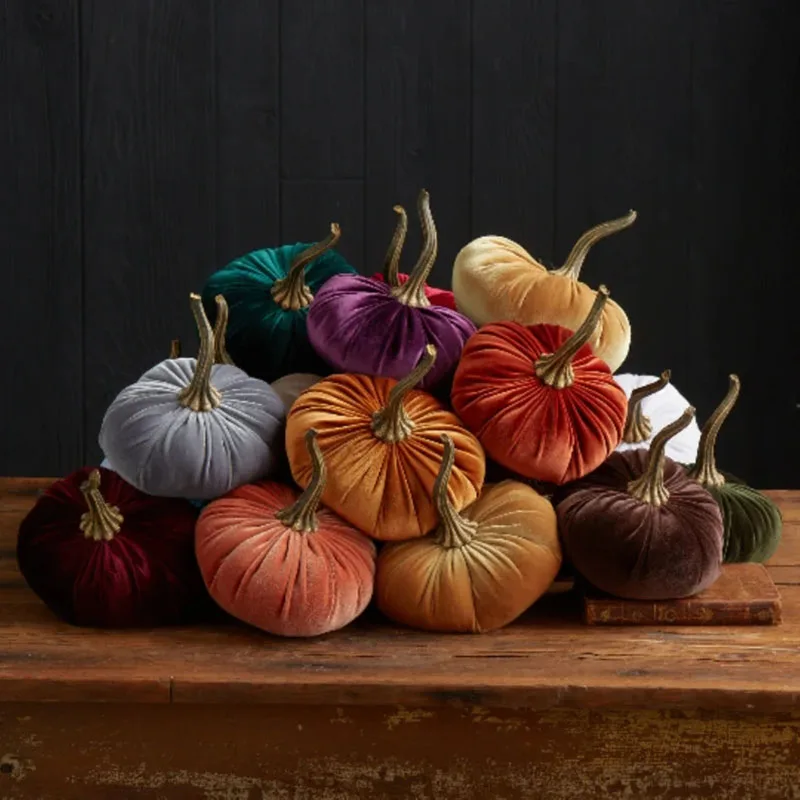 

Large Velvet Pumpkin Black Home Decor Trends Fall Wedding Centerpiece Modern Rustic Wedding Shabby Chic Decor Best Selling