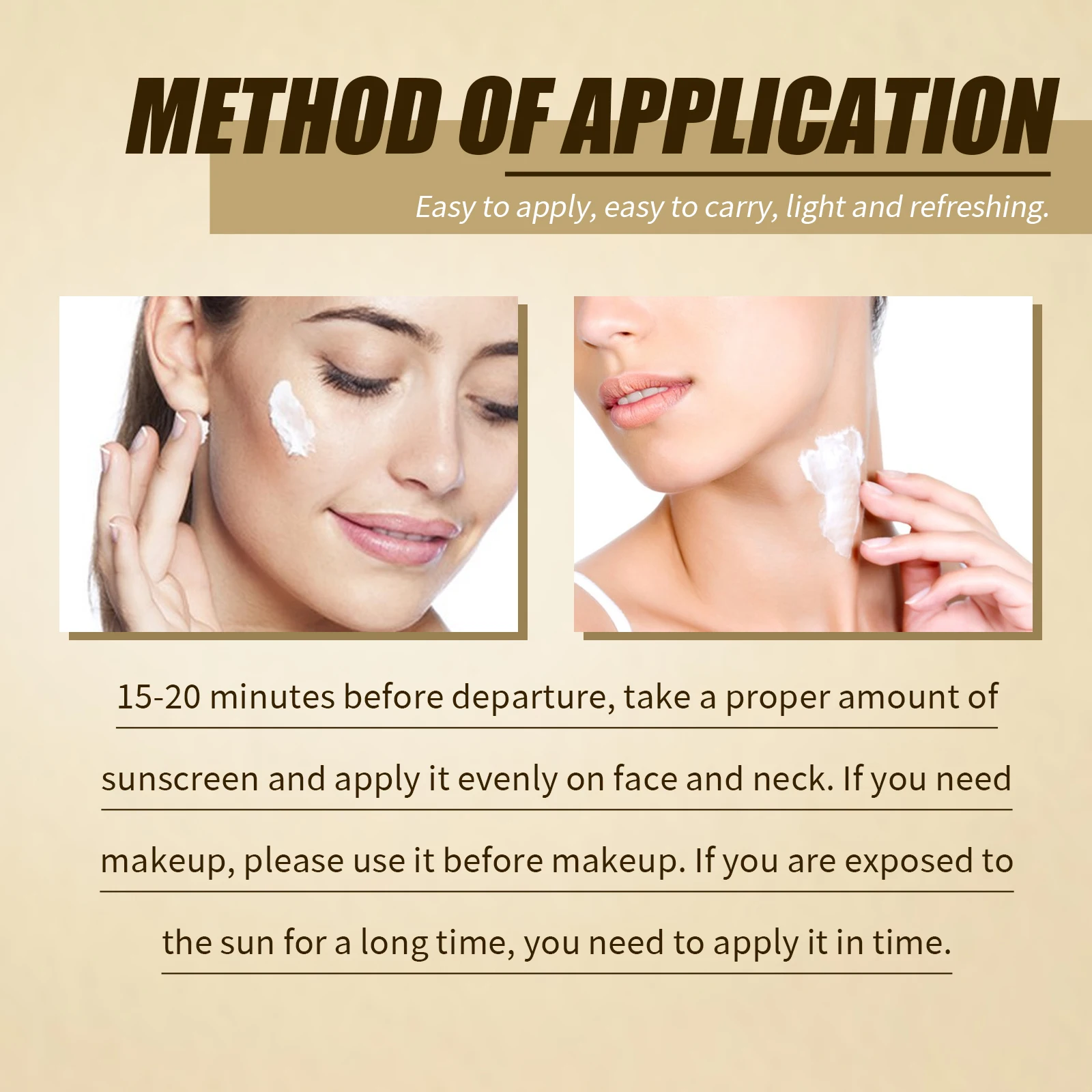 Крем от солнца для лица с УФ-изоляцией и защитой пота