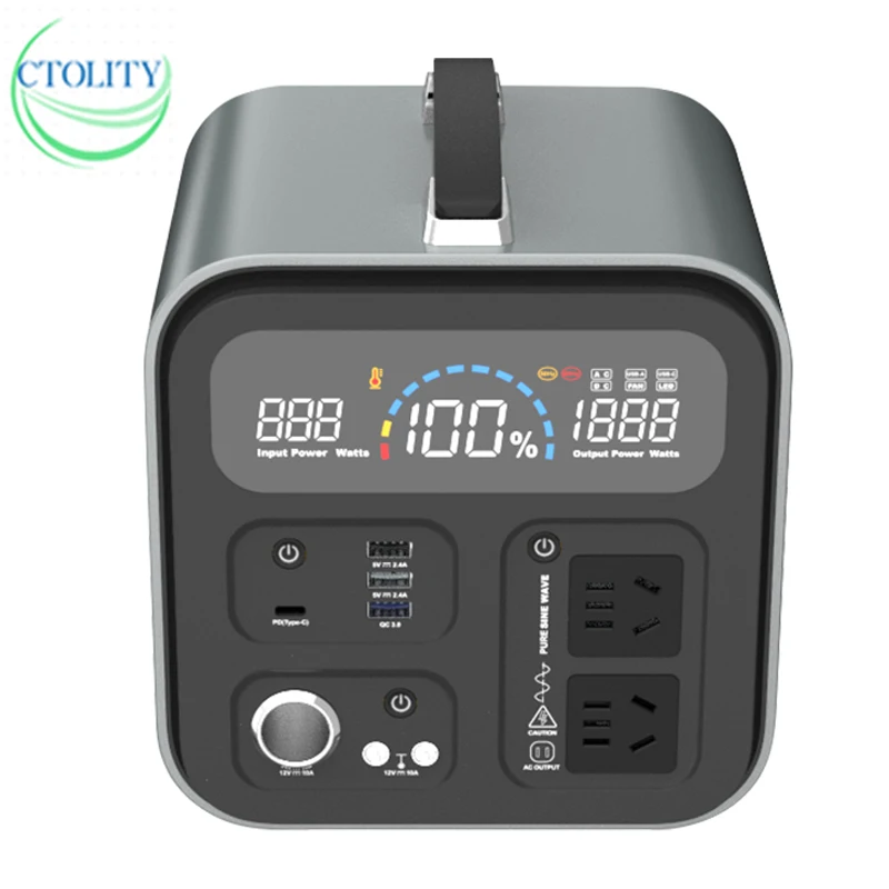 

Ctolity Solar Generator 300W Portable Power Station 18650 Battery 100000mAh Emergency Energy Supply Camping Outdoor RV/Van