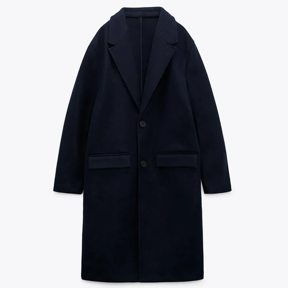 

Женская свободная куртка средней и длины PB & ZA, с карманами, Осень-зима 5070/418