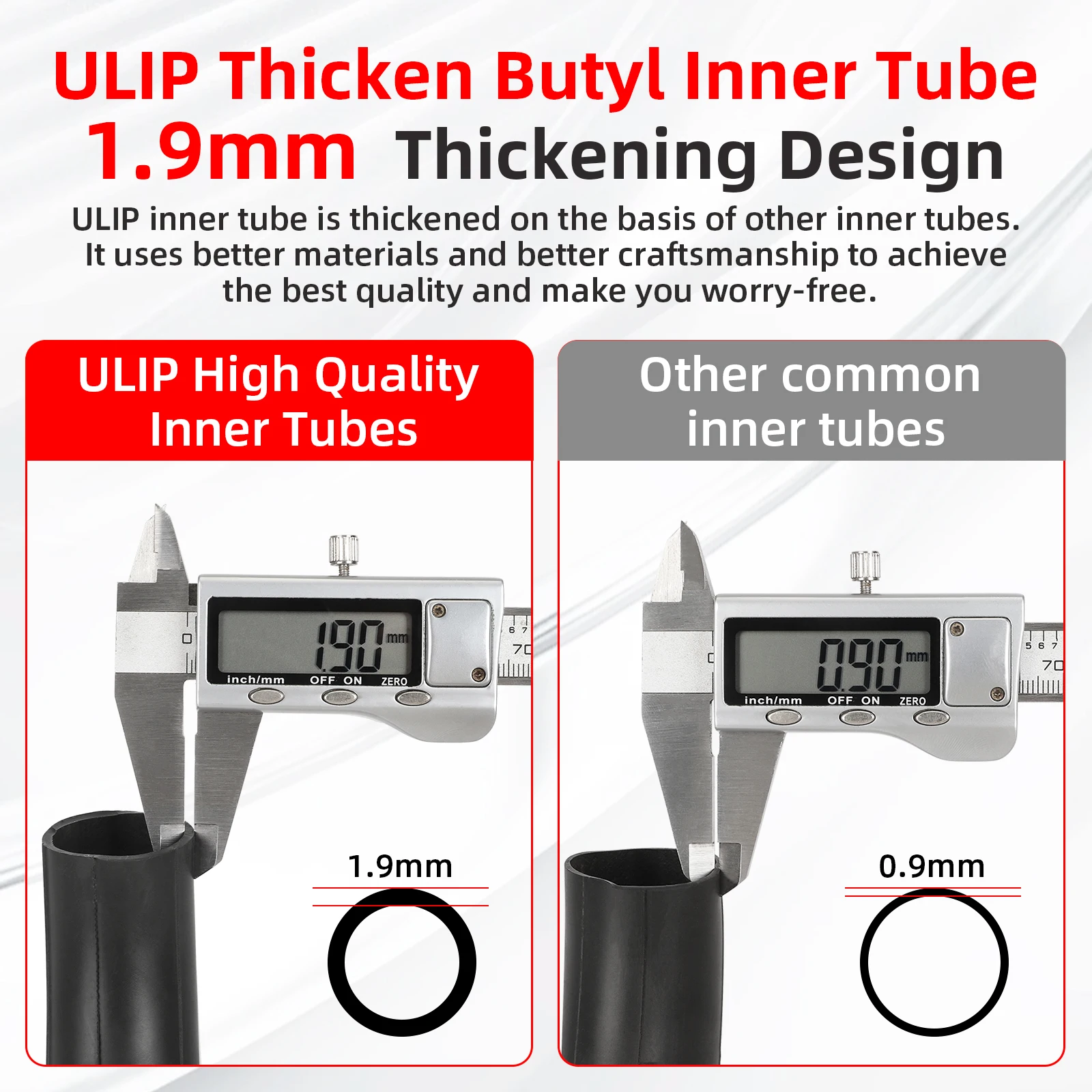 ULIP 10x3 Внутренняя трубка и бескамерная шина для электроскутера