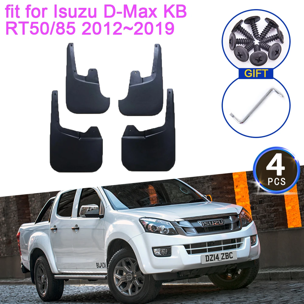 

for Isuzu DMAX D-Max D MAX KB RT50 85 2012~2019 2015 2017 Mudflap Mudguard Splash Grade Front Rear Wheel Fenders Car Accessories