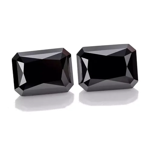 Камень для кольца с муассанитом, камень для проверки бриллиантов, черного цвета, с сертификатом GRA