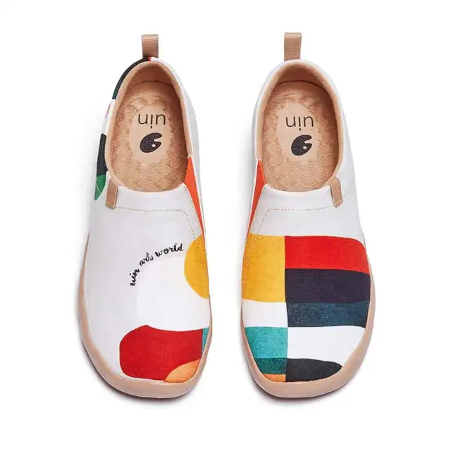 Painted Canvas Slip On Women's Loafers 1