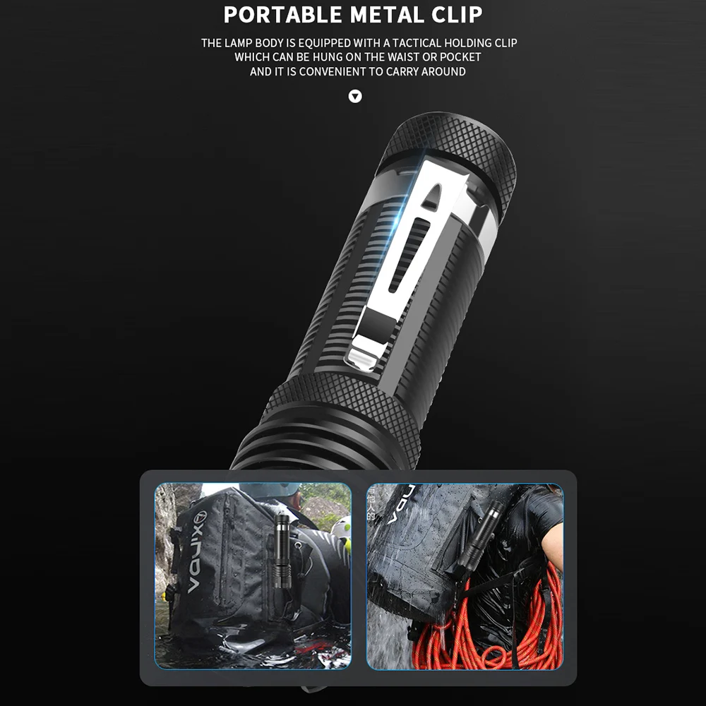 Мощсветильник светодиодный фонарик P500 500 лм тактический фонарь с большим