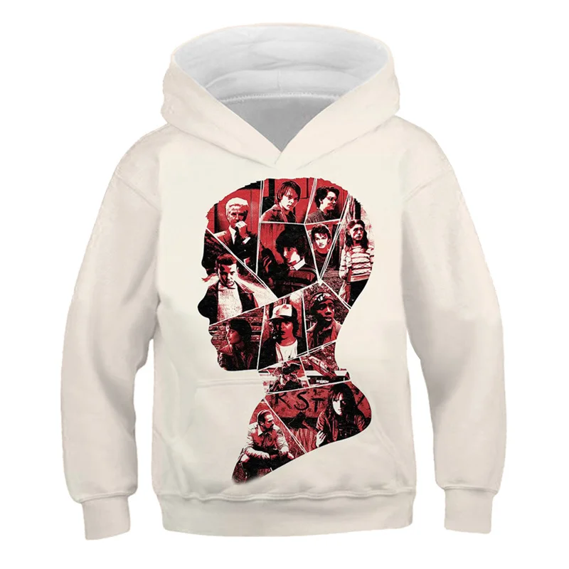 

Stranger Things 4 Hoodies Spring Autumn Children Hellfire Club Sweatshirts Boys Girls Cartoons Casual Long Sleeves Hooding Tops