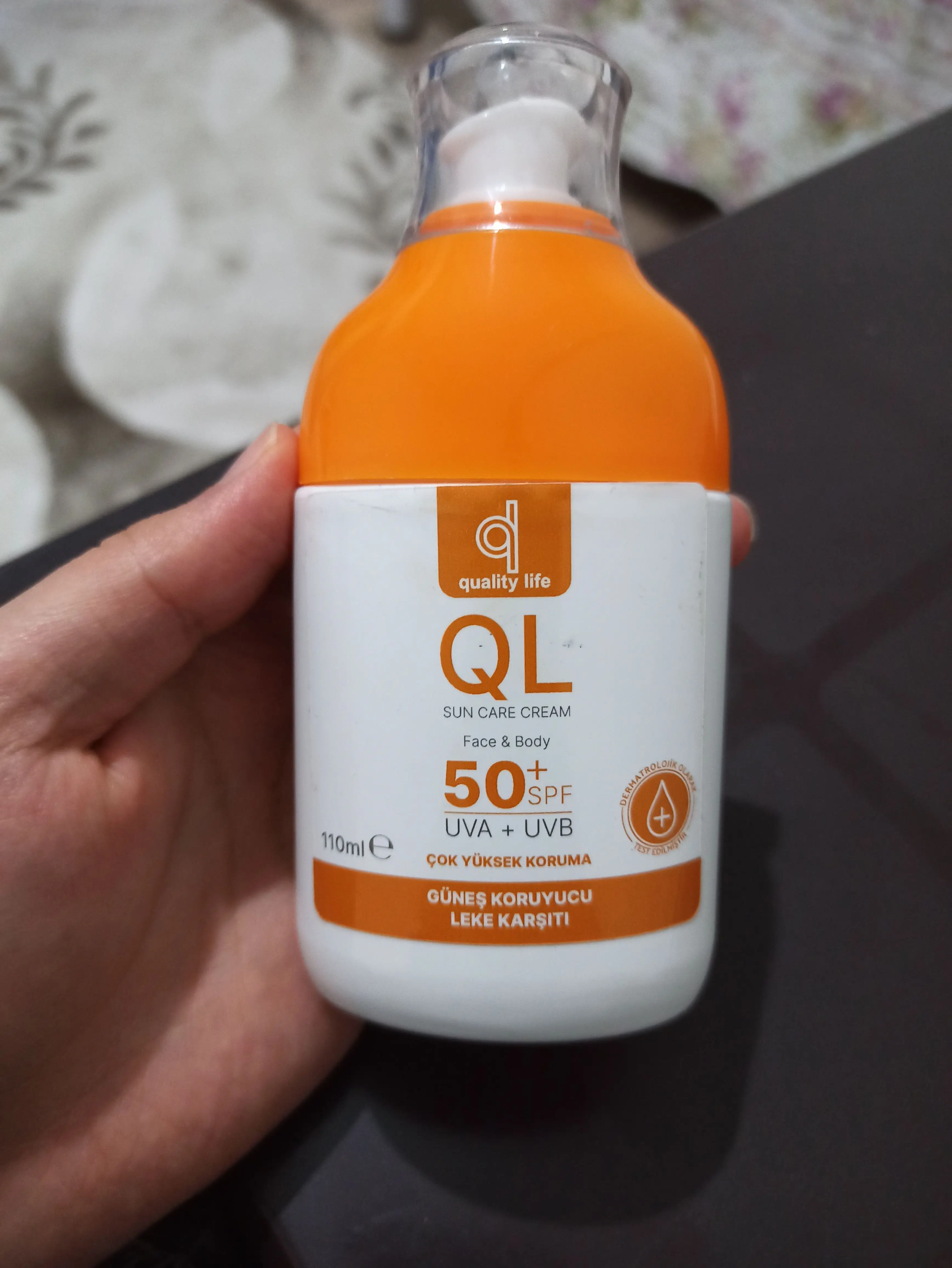QL Face Sunscreen + 50 SPF Blemish 110 ml Very High Protection Quality Tan Sun Esmer Summer spray enlarge