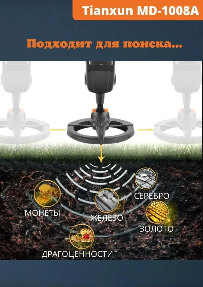 Металлоискатель для начинающих Tianxun MD-1008A