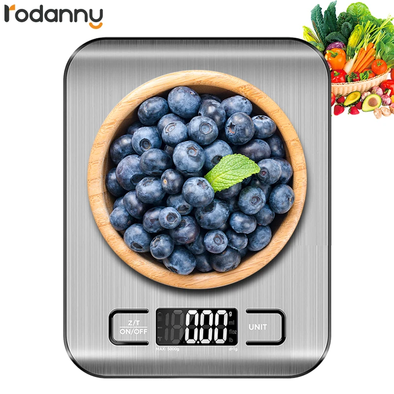 

Rodanny Digital Kitchen LCD Display 1g Precise Stainless Steel Food Scale for Cooking Baking Weighing Scales Electronic