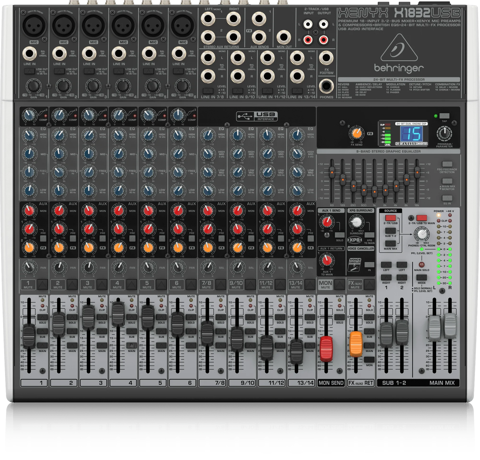 

2022 Drop Shipping Behringer Xenyx X1832USB Mixer with USB and Effects