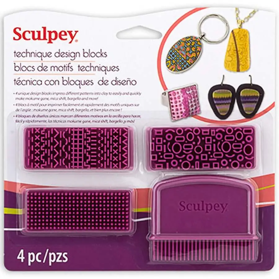 Sculpey Technique Design Blocks Tool блоки для тиснения ASTECH01