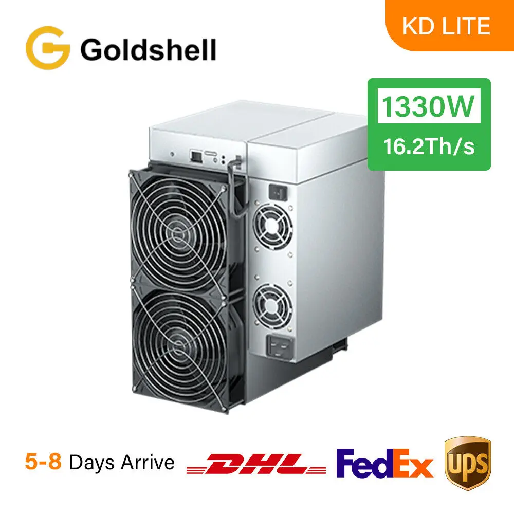 

Совершенно новая золотая оболочка KD Lite 16.2T1330W Kadena KDA монета Asic Miner Super Mute