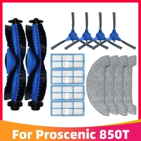 for proscenic 850t robotic vacuum cleaner hepa filter main roller and spin brush mop pad replacement kit spare parts accessories