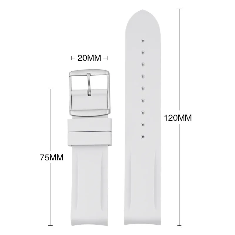 20mm Curved Interface Rubber Strap Compatible with Omega X S-watch Joint MoonSwatch Men Women Waterproof Sports Watch Accessorie