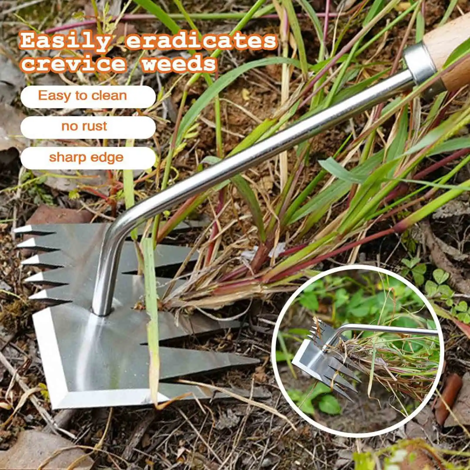 Садовая мотыга с деревянной ручкой - Многозадачный инструмент для прополки