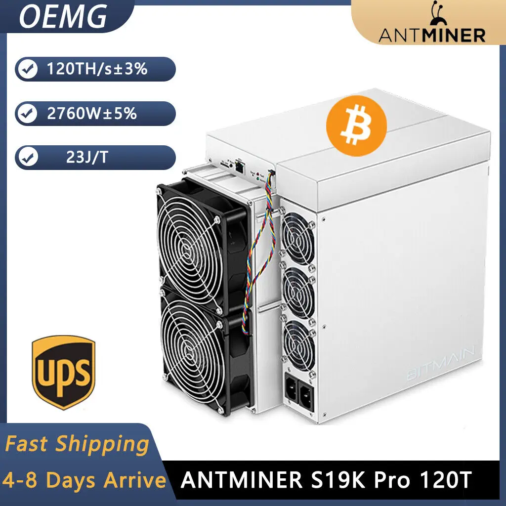 Купите 3 и получите 2 бесплатных Antminer S19k pro 120Th 2760 Вт Asic Miner Bitmain криптовалюты Майнер
