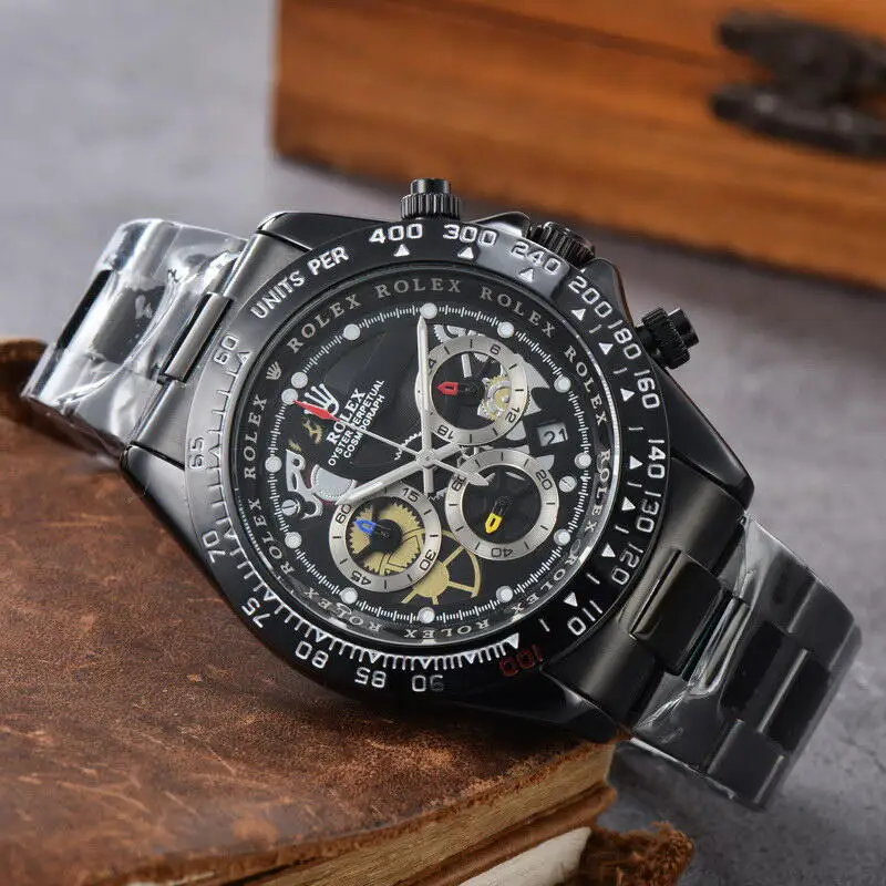 Спортивная торговля мужской бутик кварцевый стальной пояс Rolex стиль полый