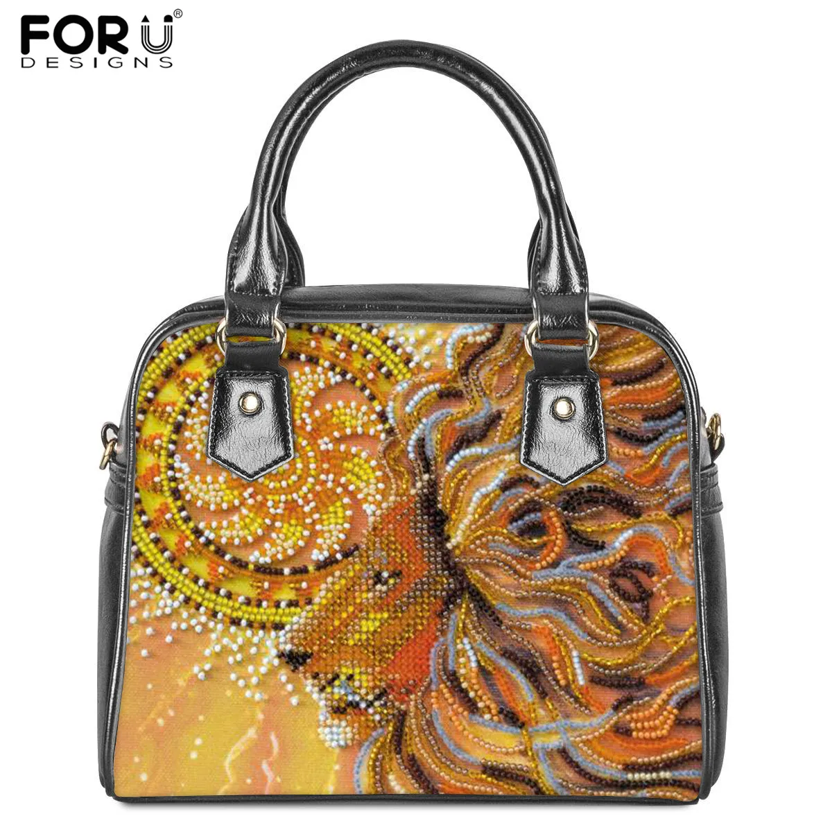 

FORUDESIGNS Women Saddle Bag Unique Animals Prints Luxury Fashion Comfortable Smooth Not Easy to Fade PU Leather Females Handbag