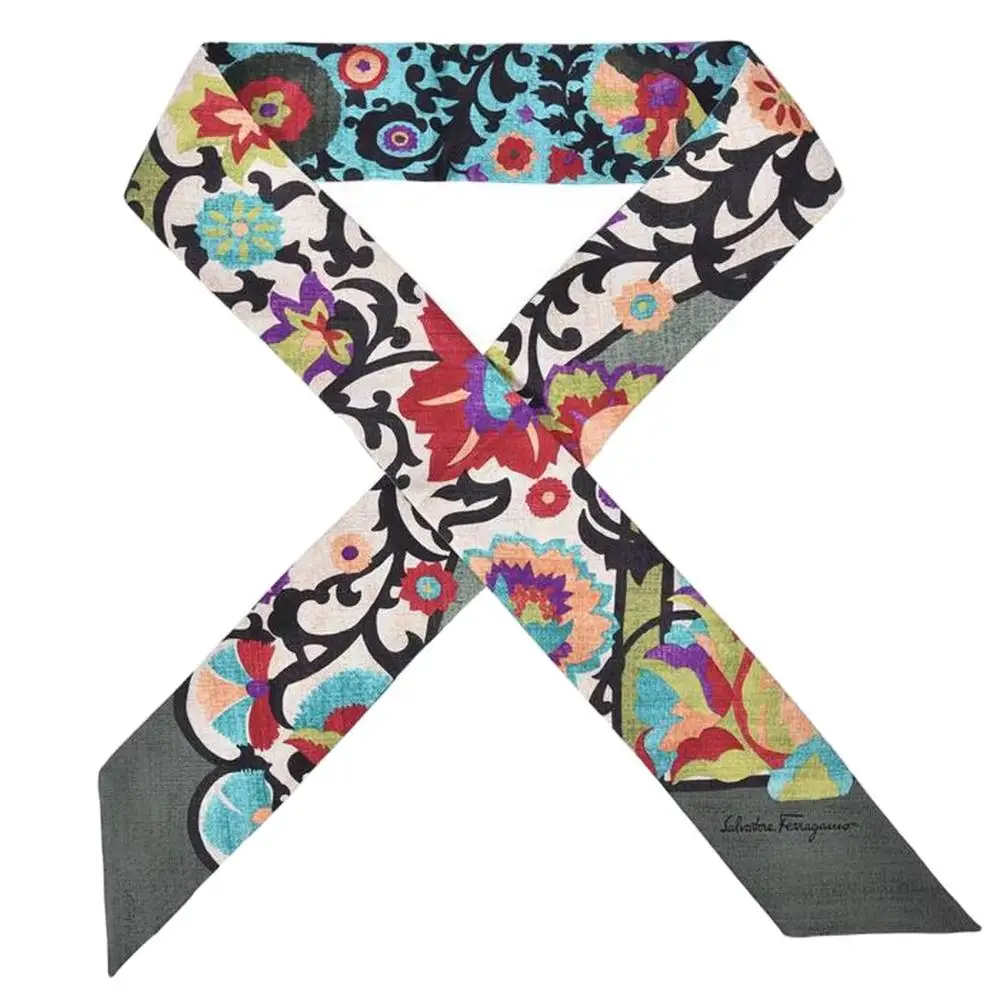 Узбекский шарф Salvatore Ferragamo Tw Бирюзовый зеленый бирюзовый |