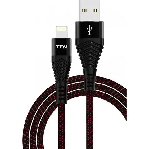 Кабель USB 2.0 AM - Lightning(M) (1м) 8P, TFN-CFZLIGUSB1MBK  (black)
