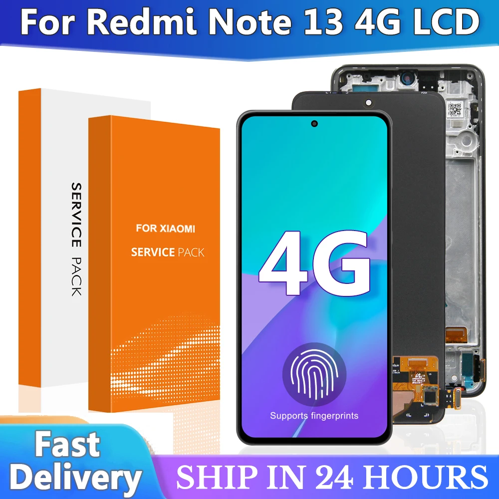 ЖК-дисплей 6 67 'ɺMOLED для Xiaomi Redmi Note 13 4G Ori Note13 23129RAA4G сенсорный экран с