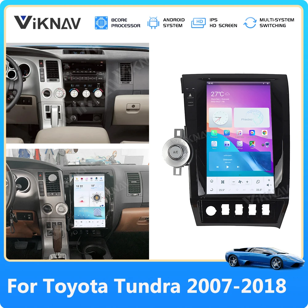

Snapdragon автомобильный мультимедийный плеер для Toyota Tundra 2007-2011 Android автомобильное радио для Sequoia 2007-2018 GPS Nacigation 13,6 дюймов