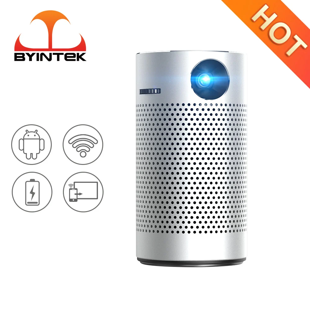 

BYINTEK P7 Mini Pocket Portable Pico Smart Android Wifi 1080P TV LED Home Theater DLP Projector for Smartphone