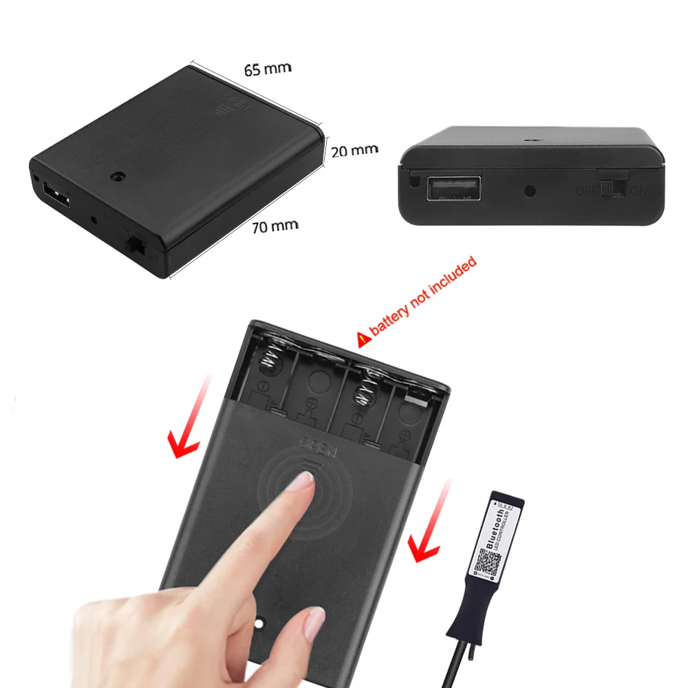 Фото Светодиодная Bluetooth RGB лента, Светодиодная лента для велосипеда 5050, 1 м, 2 м, управление через USB, умное управление через приложение №4