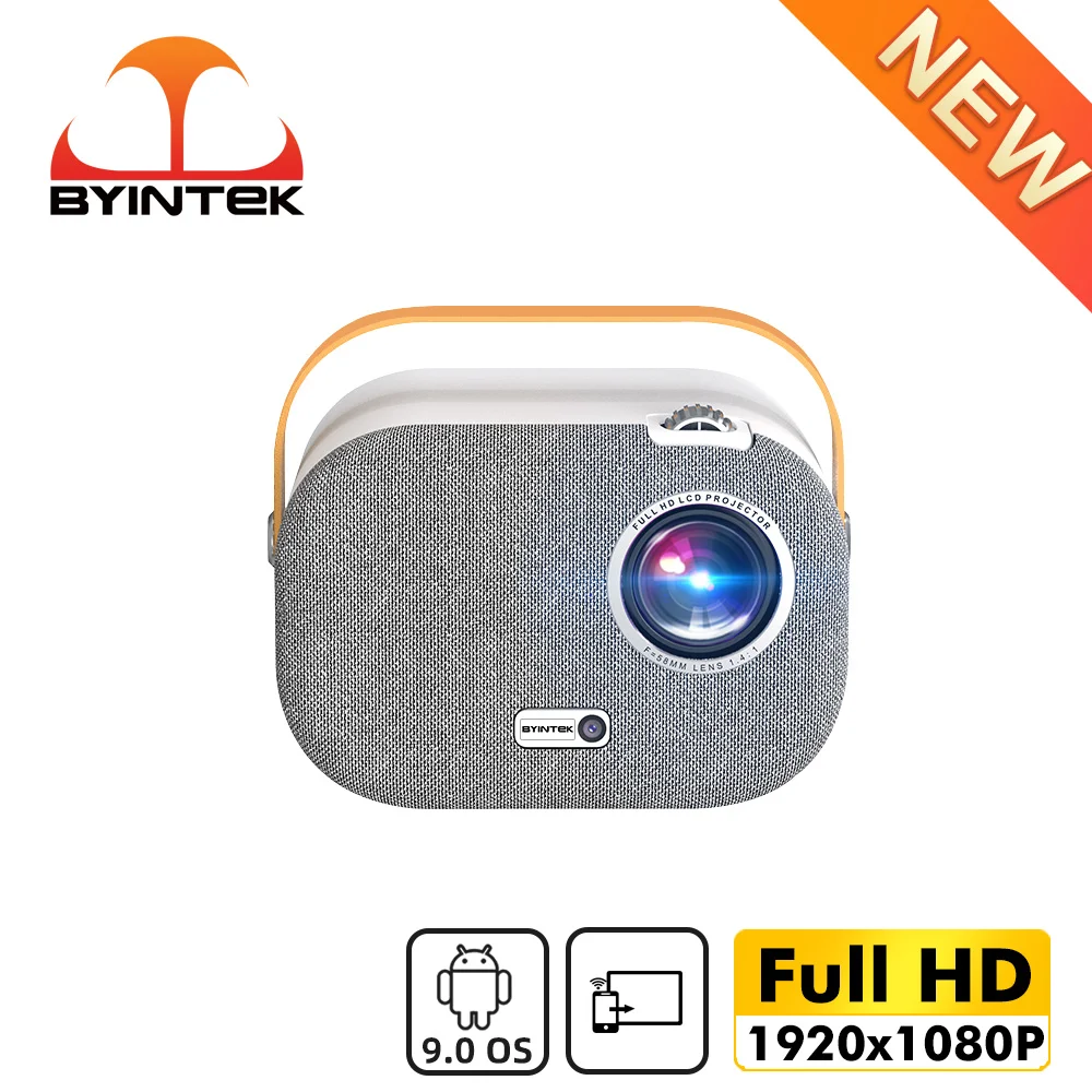 BYINTEK K16 Mini Full HD 1080P 4K LCD Smart Android 9 0 Wifi Портативный светодиодный проектор для
